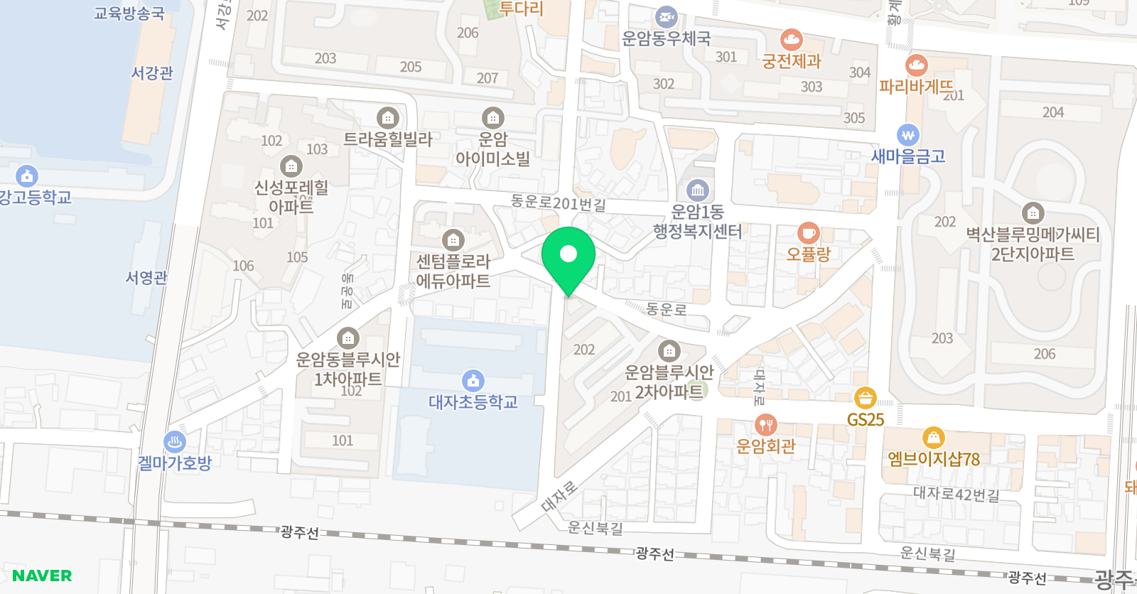 정음 피아노학원 위치