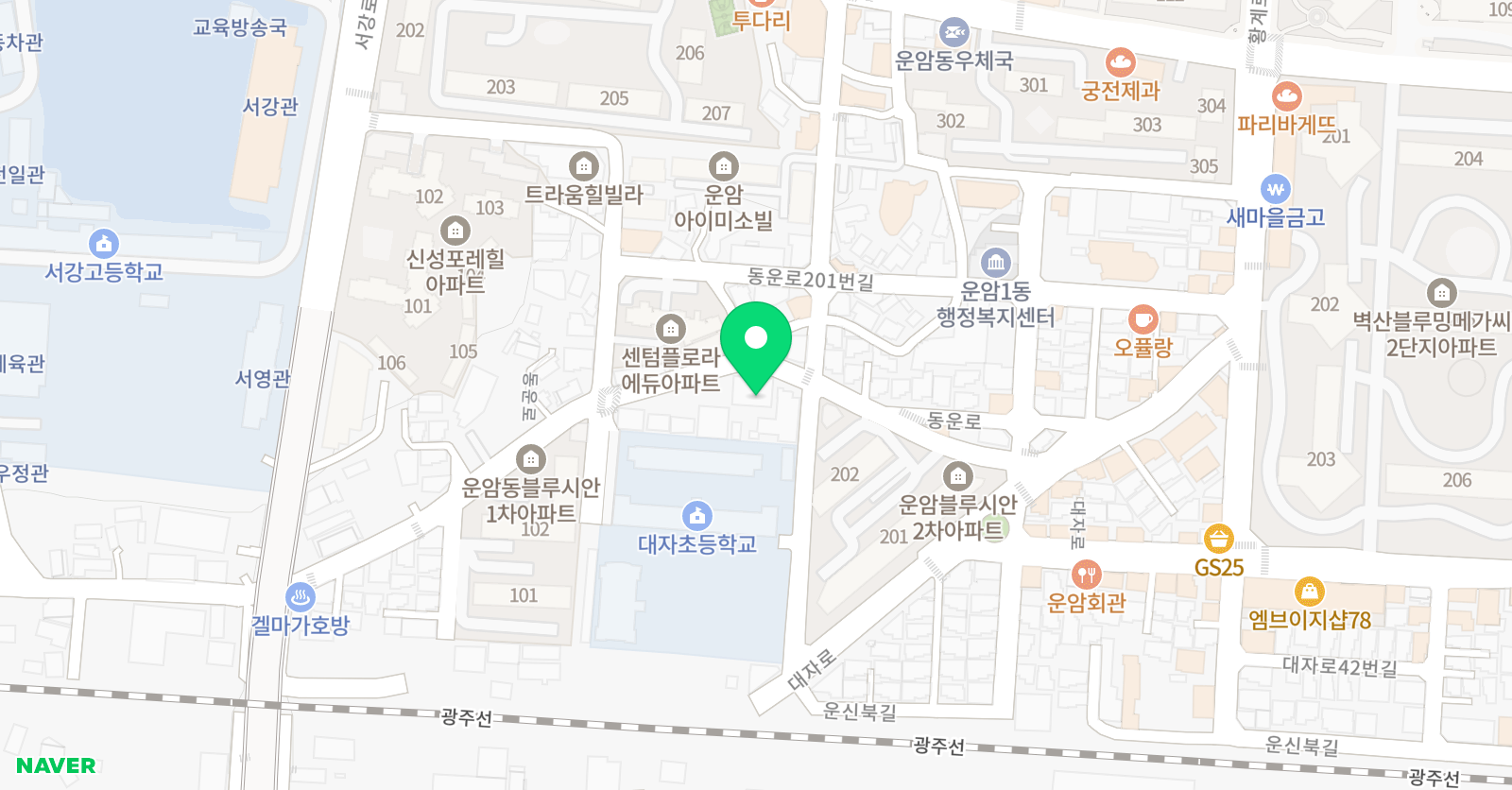 리틀팍스 어학원 광주운암센터 위치