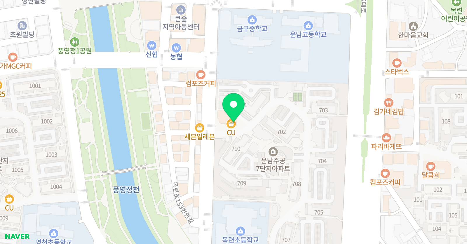 스위밍키즈 운남점 위치