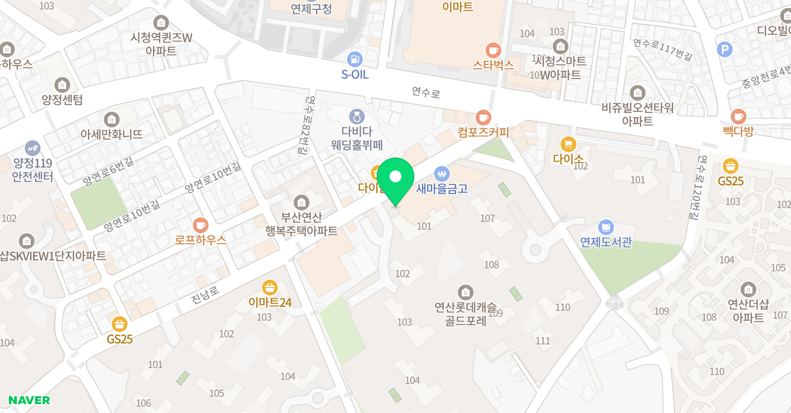 맥 수학 롯데골드포레점 위치