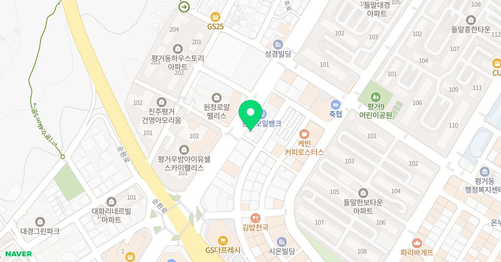 윤앤오음악학원 위치