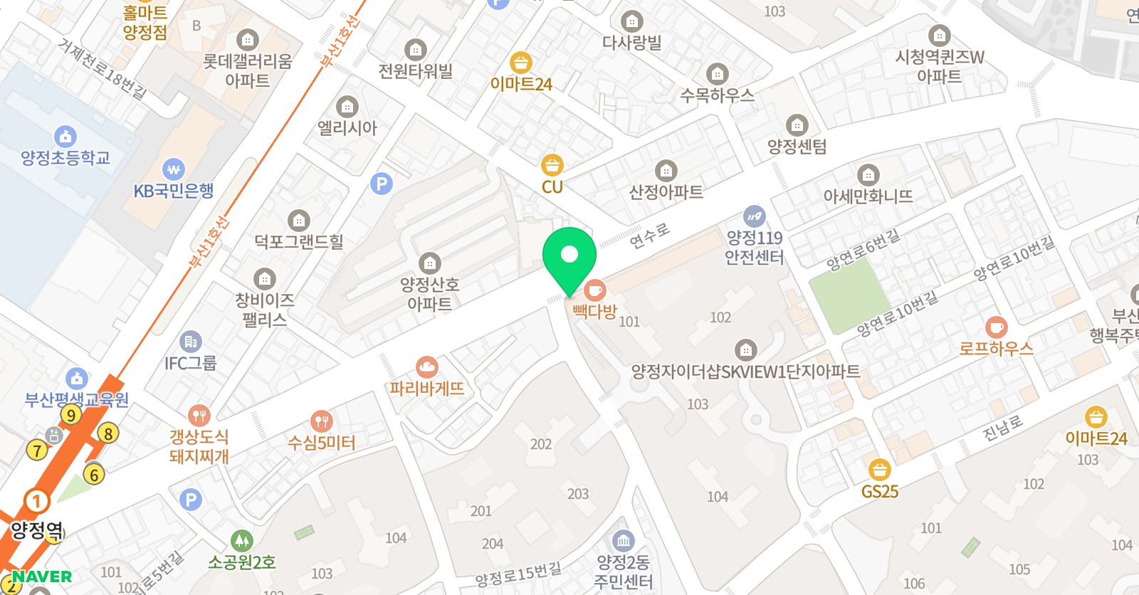 맑은누리태권도장 위치