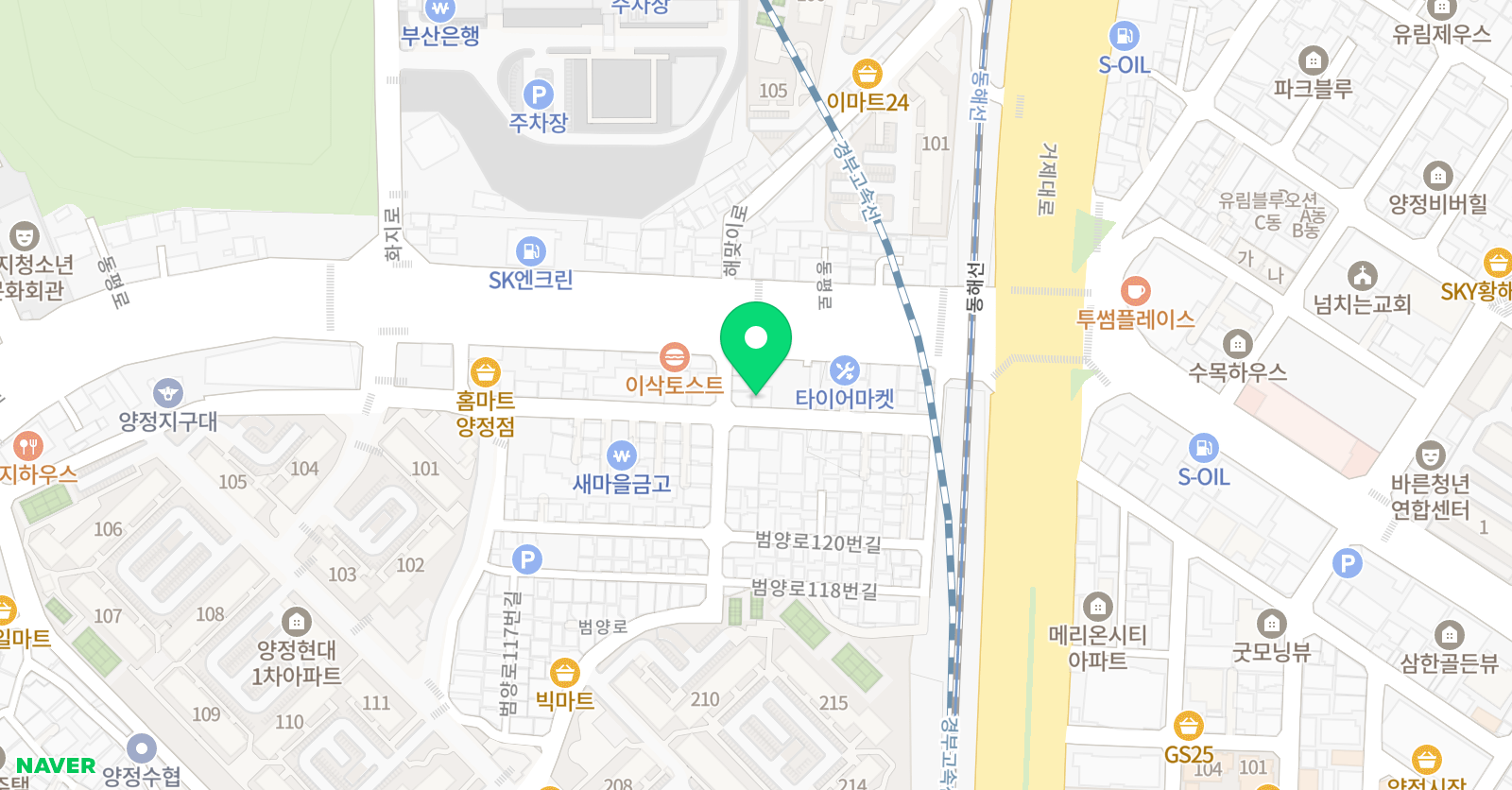 지앤비 어학원 양성캠퍼스 위치