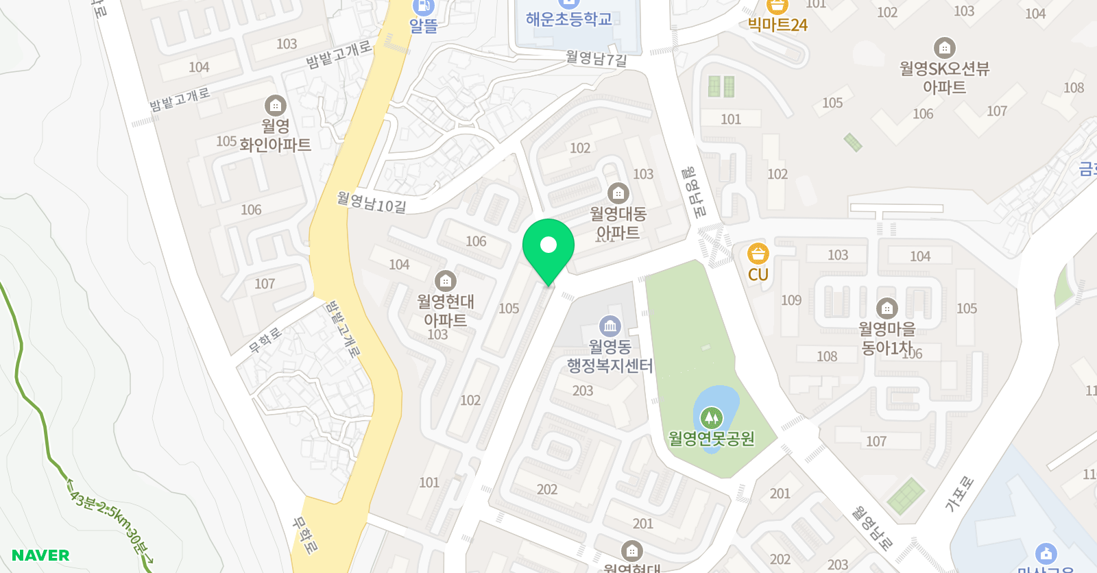 연세TOP 학원 위치