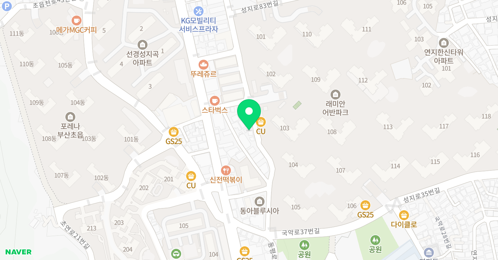 블랙라벨수학학원 위치