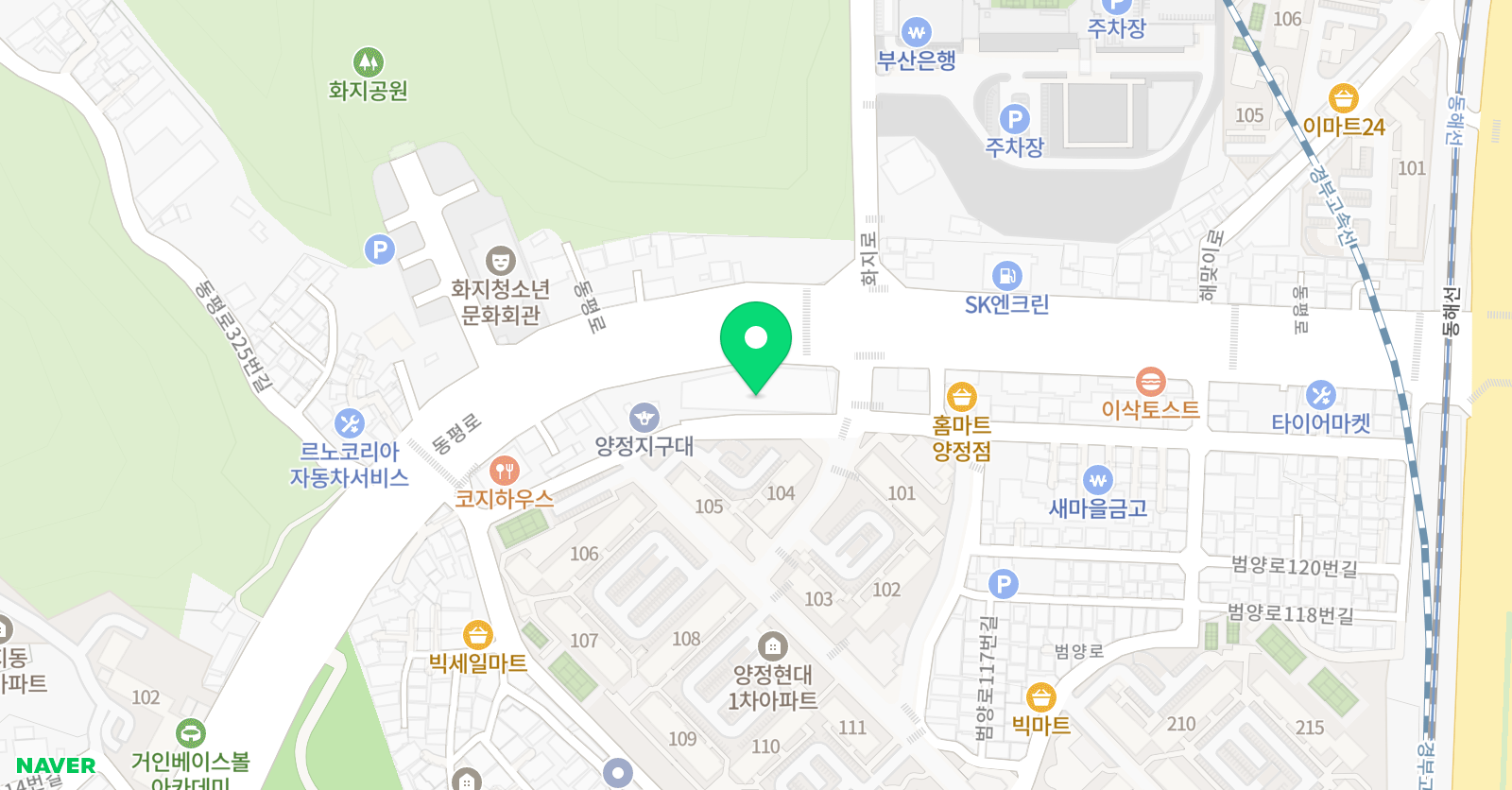 에이닷 영어학원 부산진구지점 위치