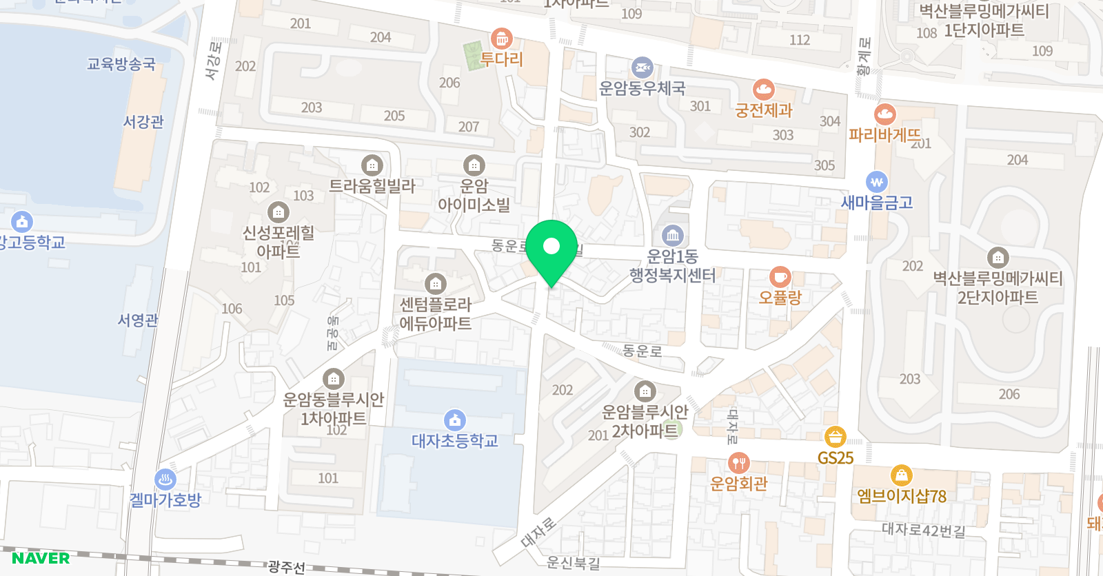 임팩트 수학학원 대자초점 아이스크림홈런 학습센터 위치