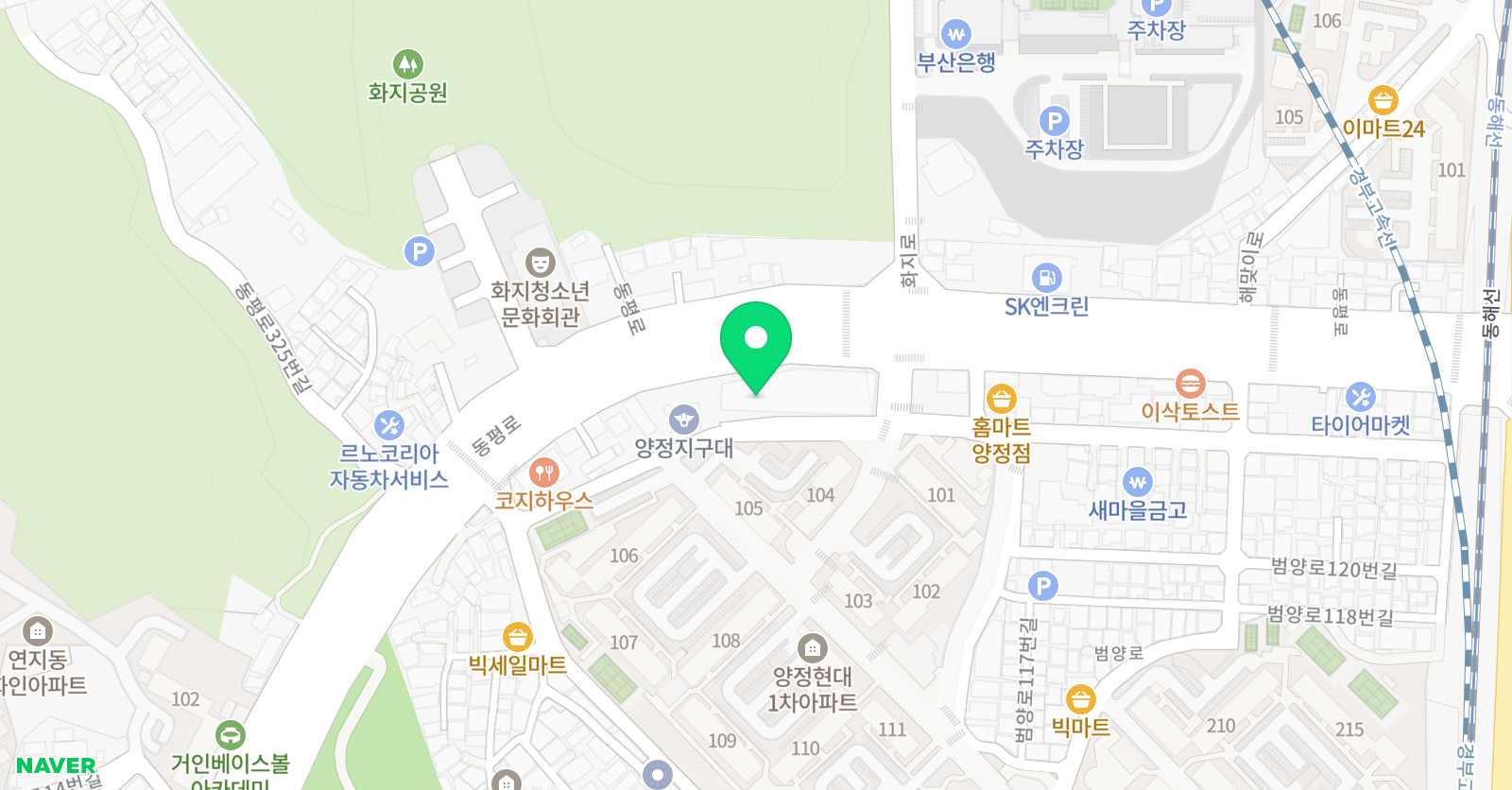 한샘글로피아 학원 서면사업국 위치