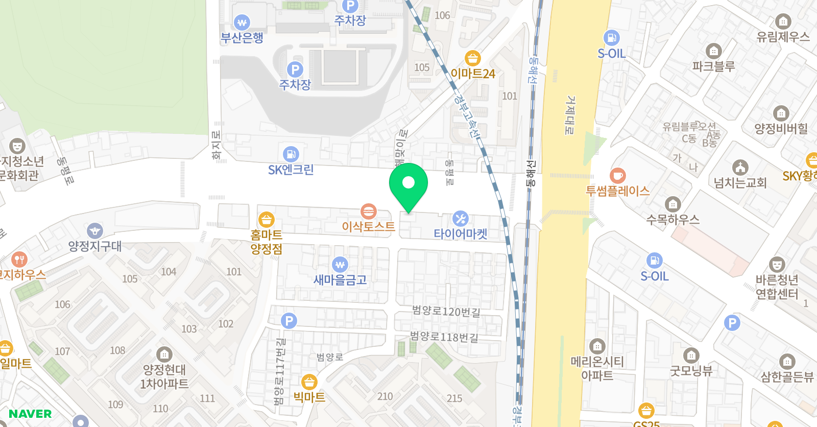 SUN 학원 위치