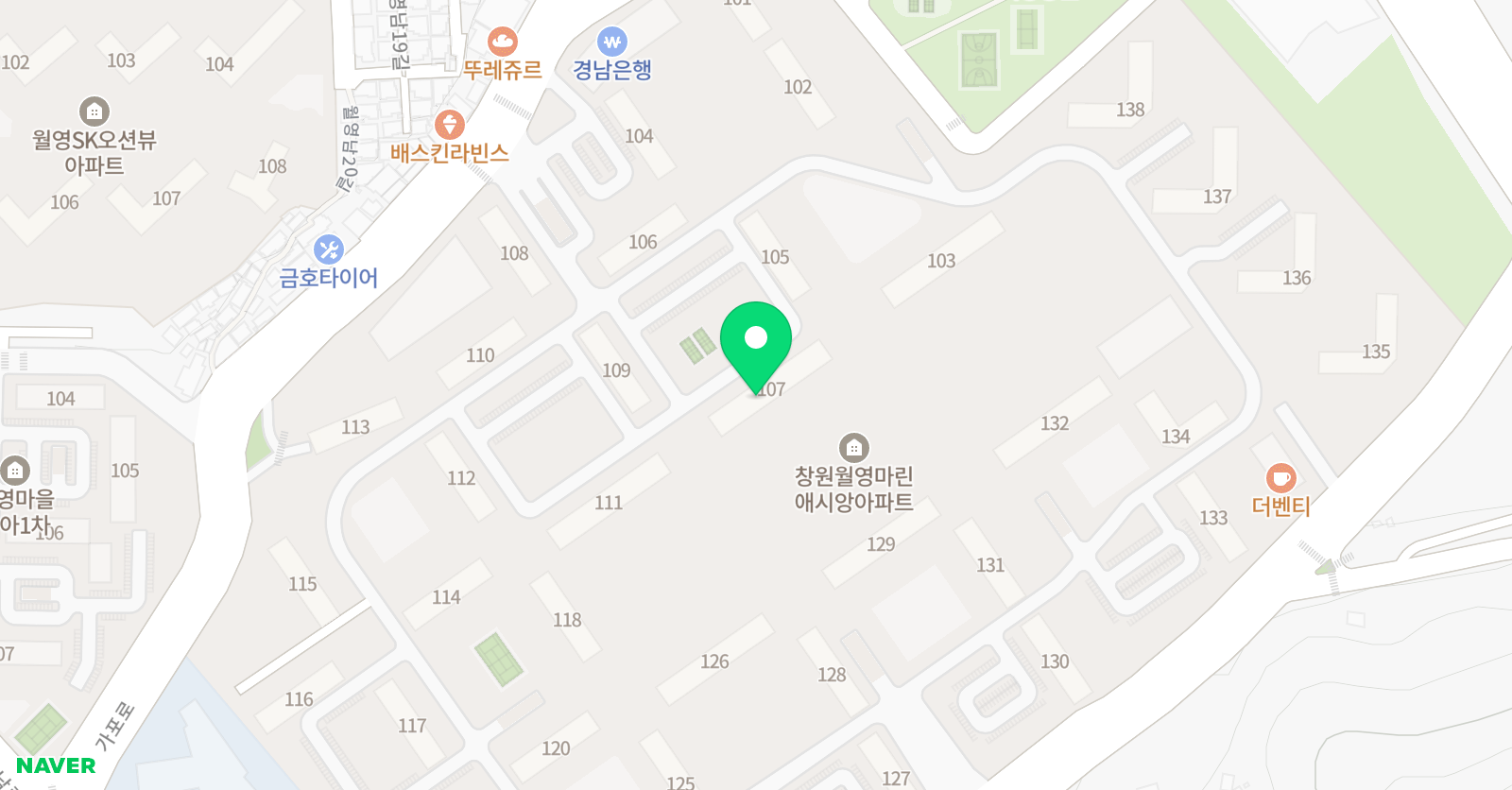 아소비 마산월영5점 위치