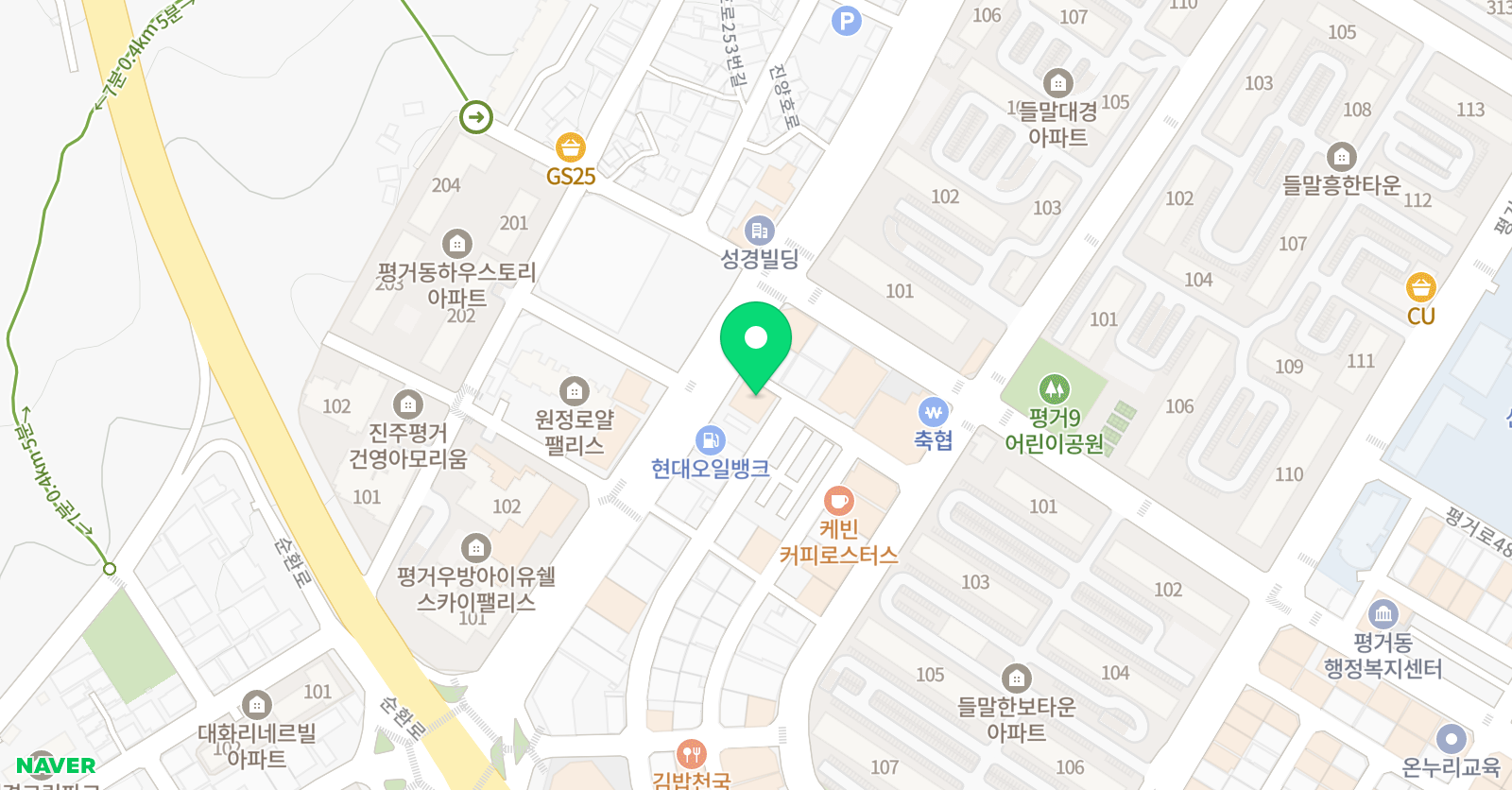 하이퍼 수학마루 학원 위치