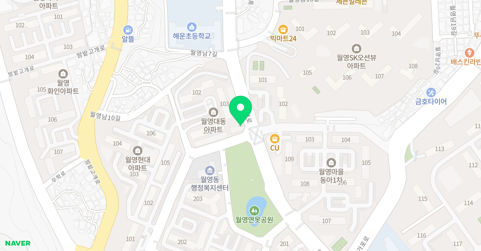 우수 태권도체육관 위치