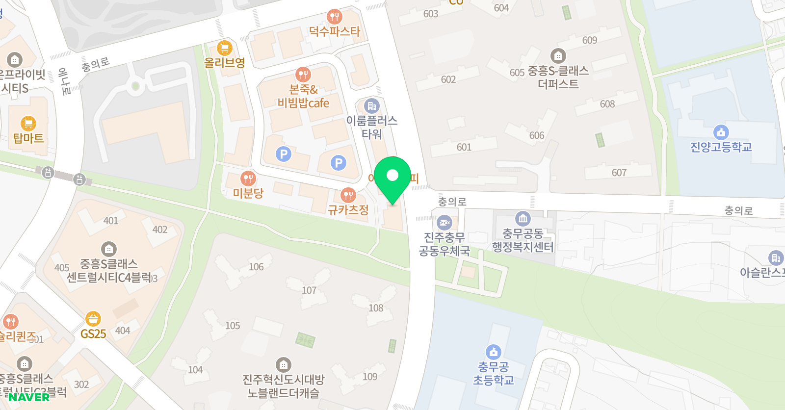 MTA 태권도 진주사들점 위치