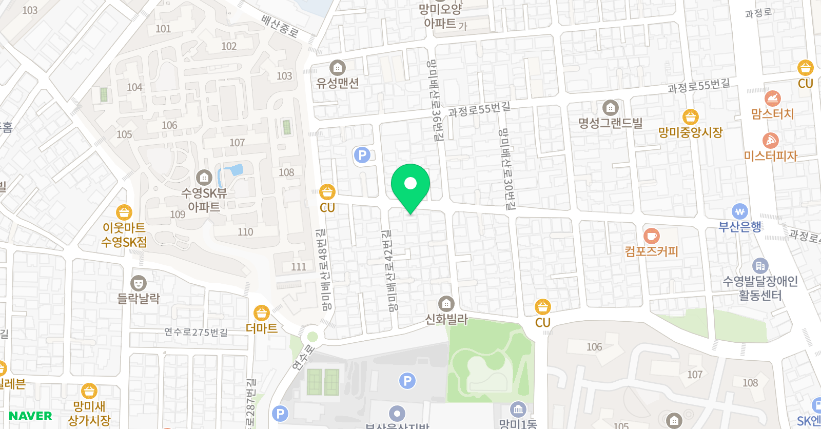 SK라온 태권도 위치