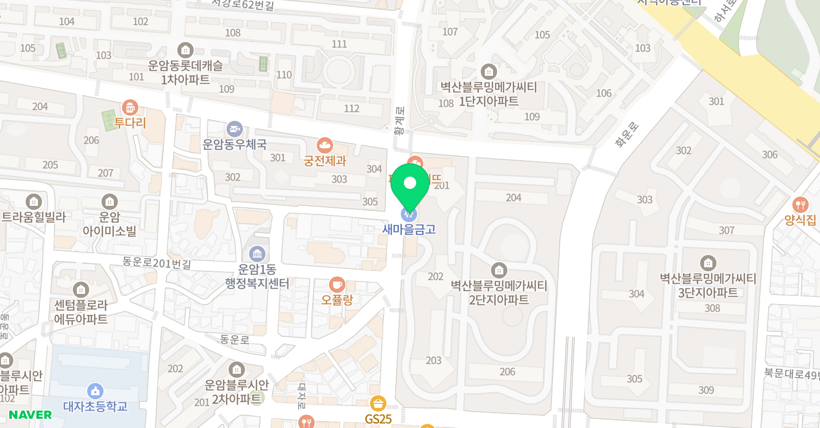 멘토황 수학영어학원 위치