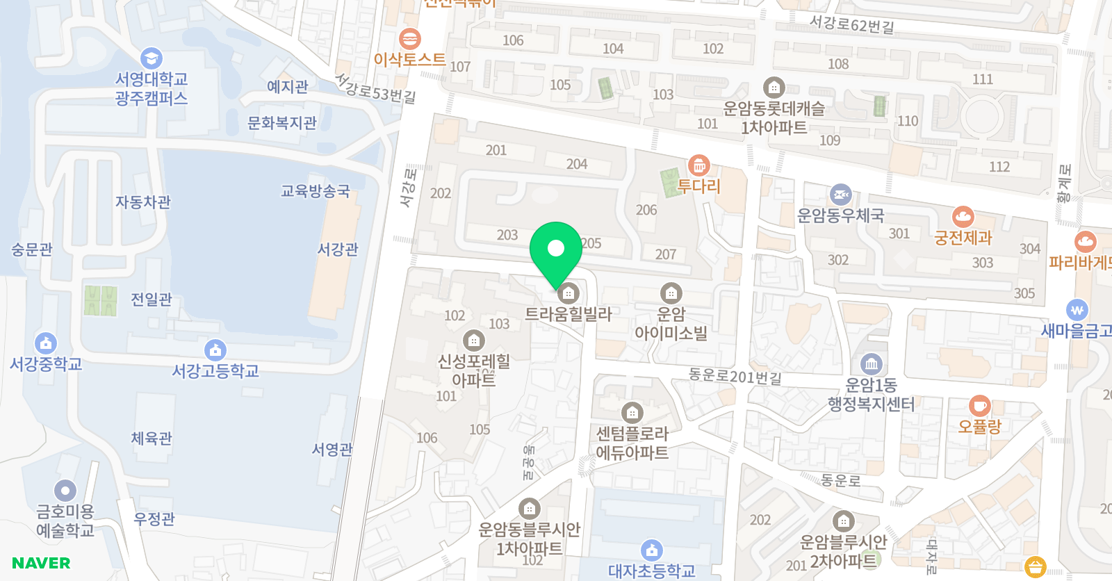 포디 관리형 학원 위치