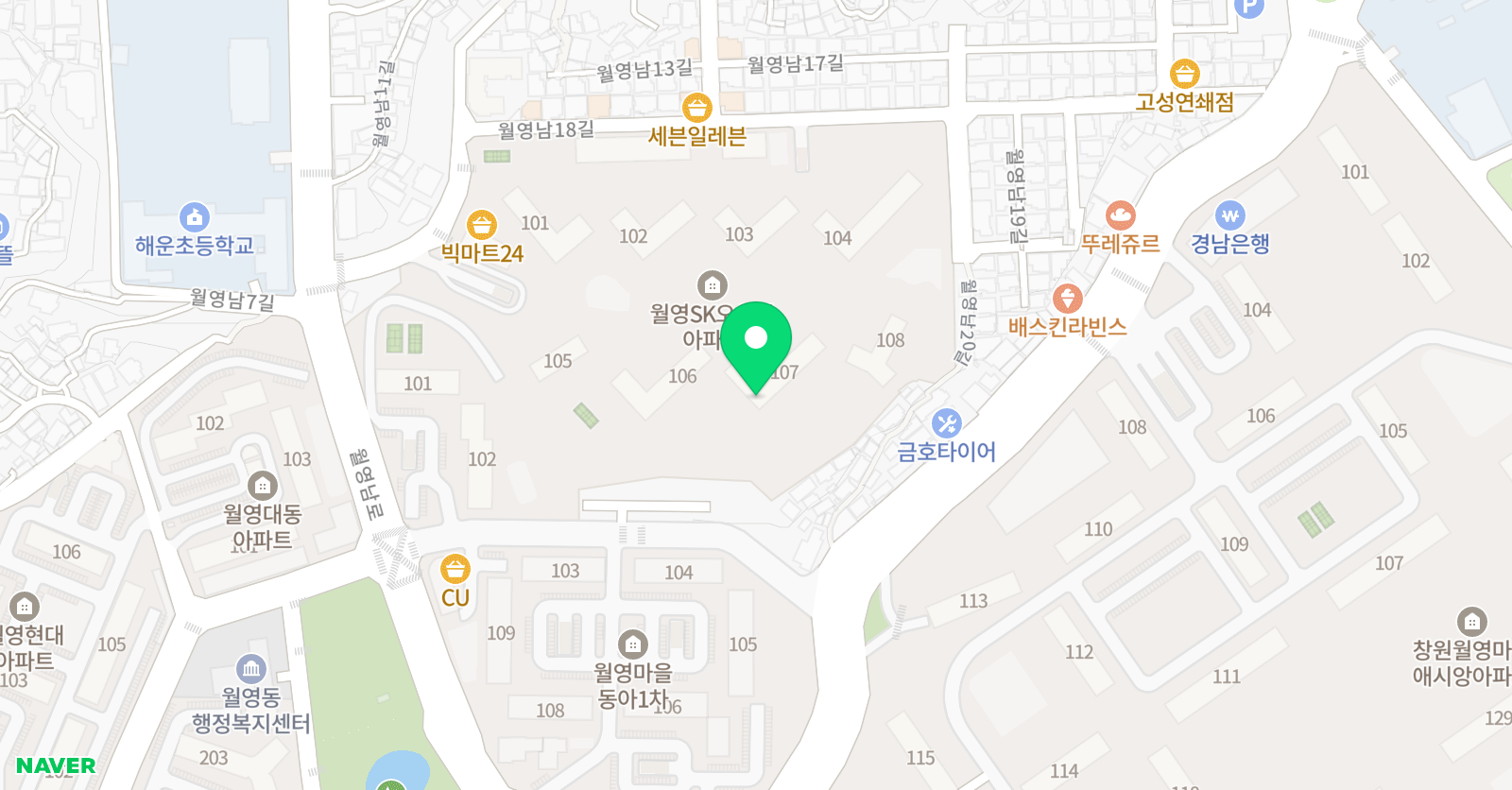 솔루니 월영SK오션뷰홈스쿨 위치