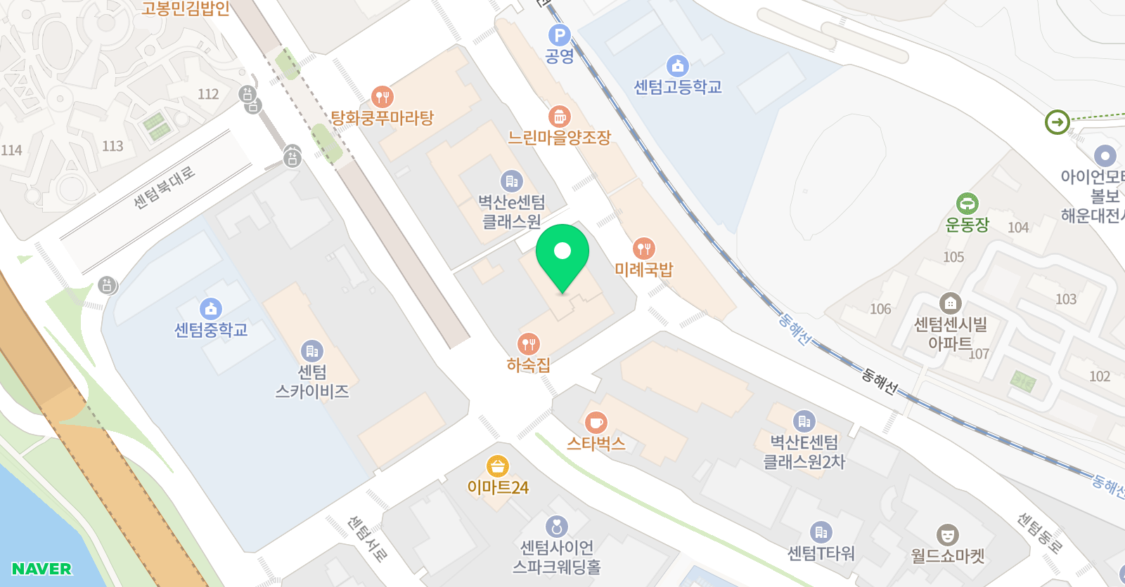 아크 영어학원 부산 위치