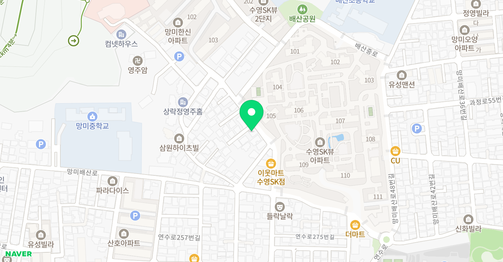 조성만 영수학원 위치