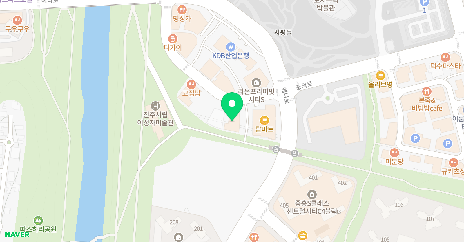 씨앤에이 논술 진주점 위치