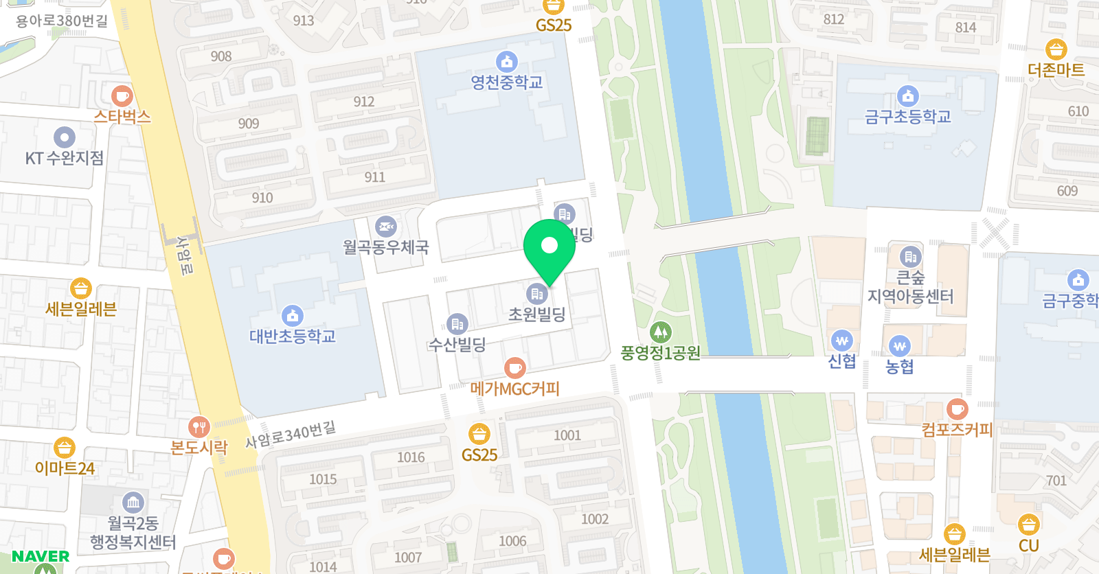수재 수학전문학원 위치