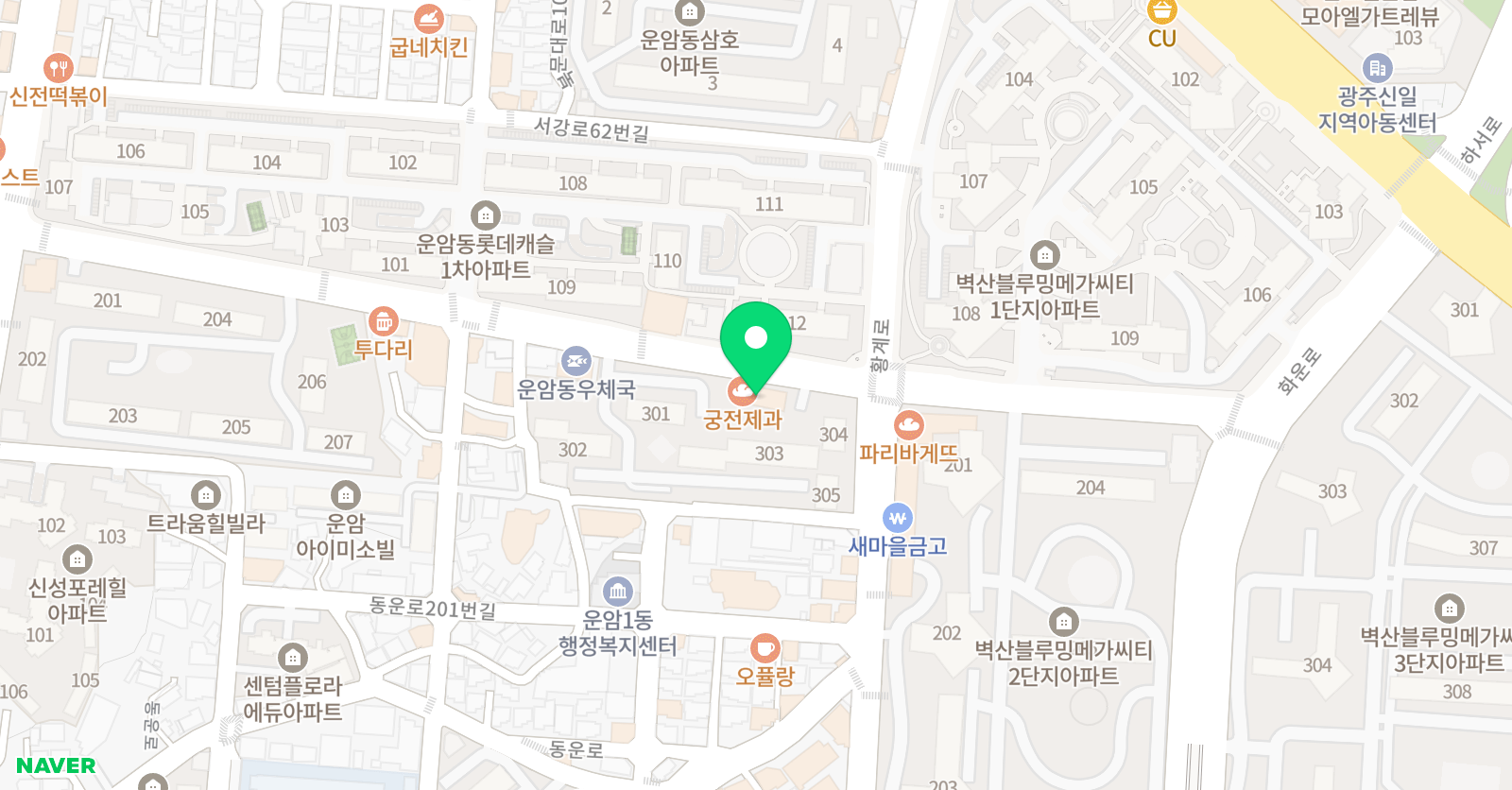 뮤엠 영어 운암대자점 위치