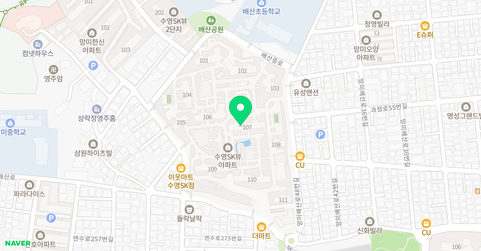 리드인 수영 sk뷰점 위치