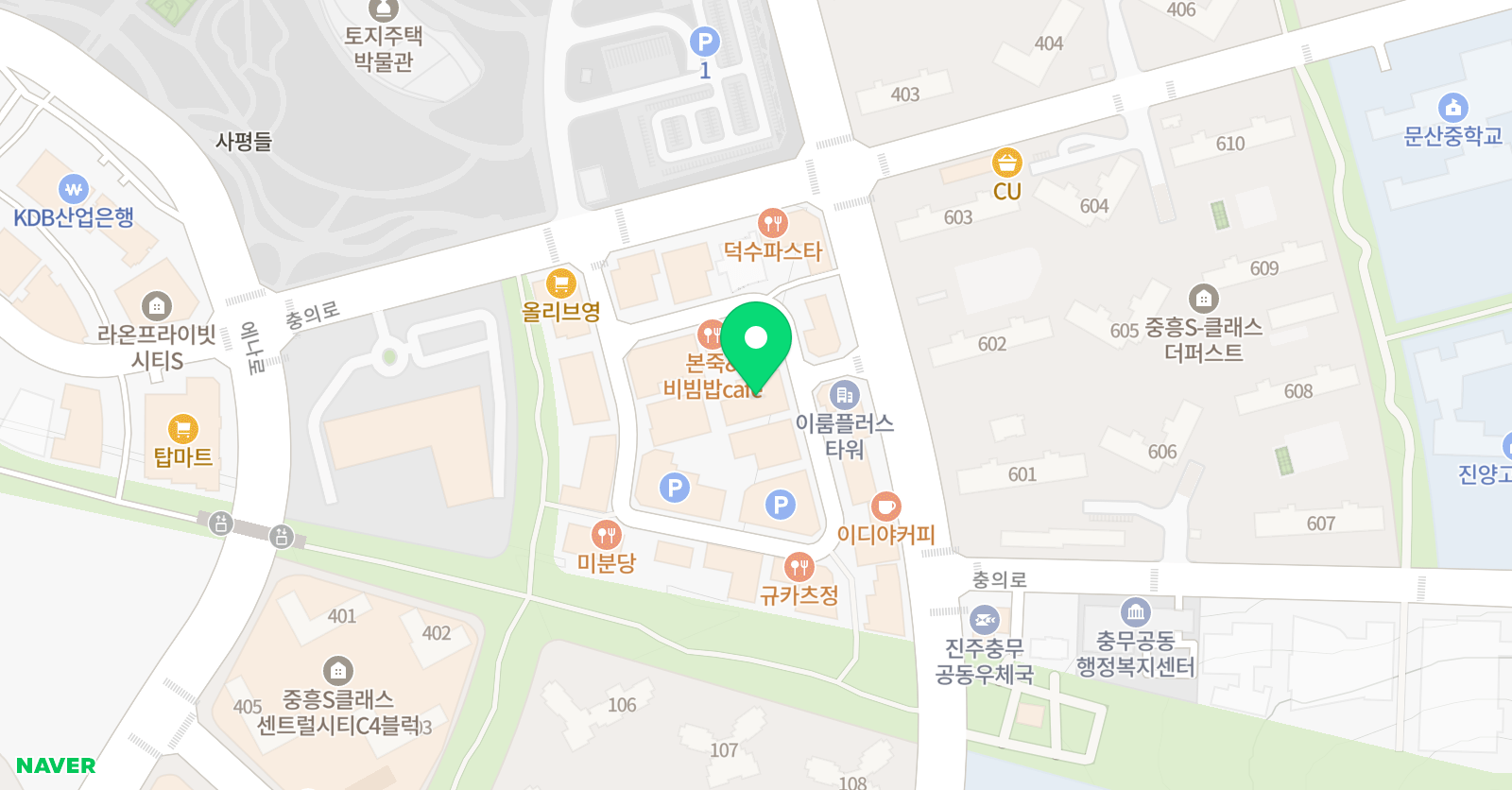 박샘수학학원 위치