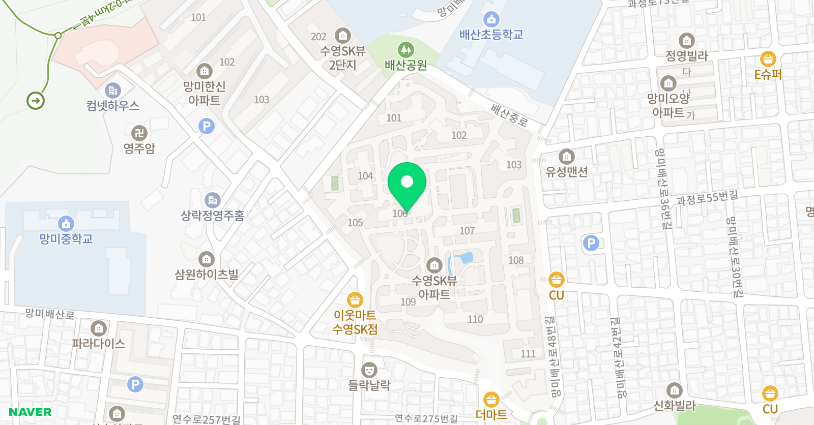 아소비 부산망미3점 위치