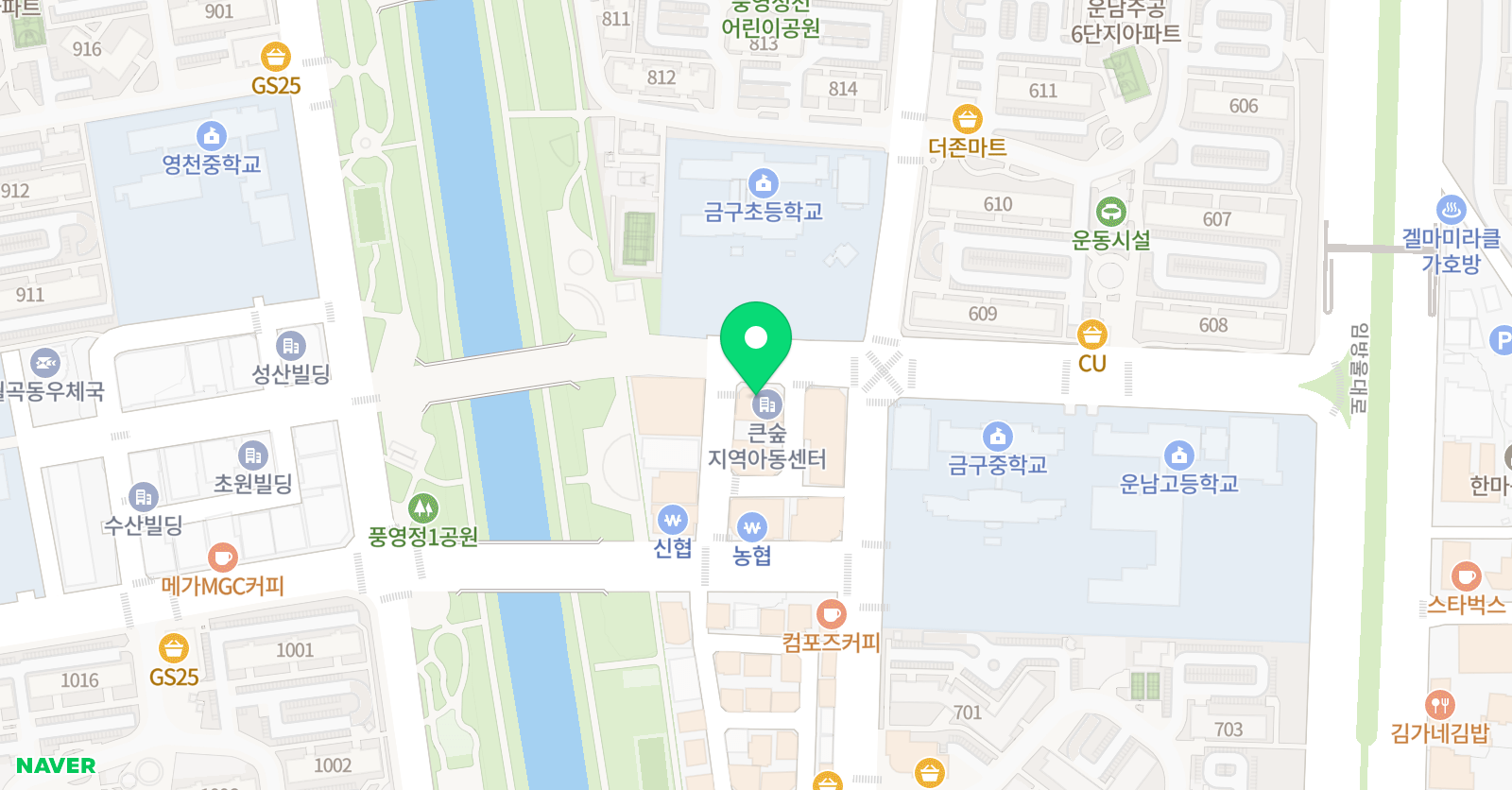 프레스티지수시 영어학원 운남캠퍼스 위치