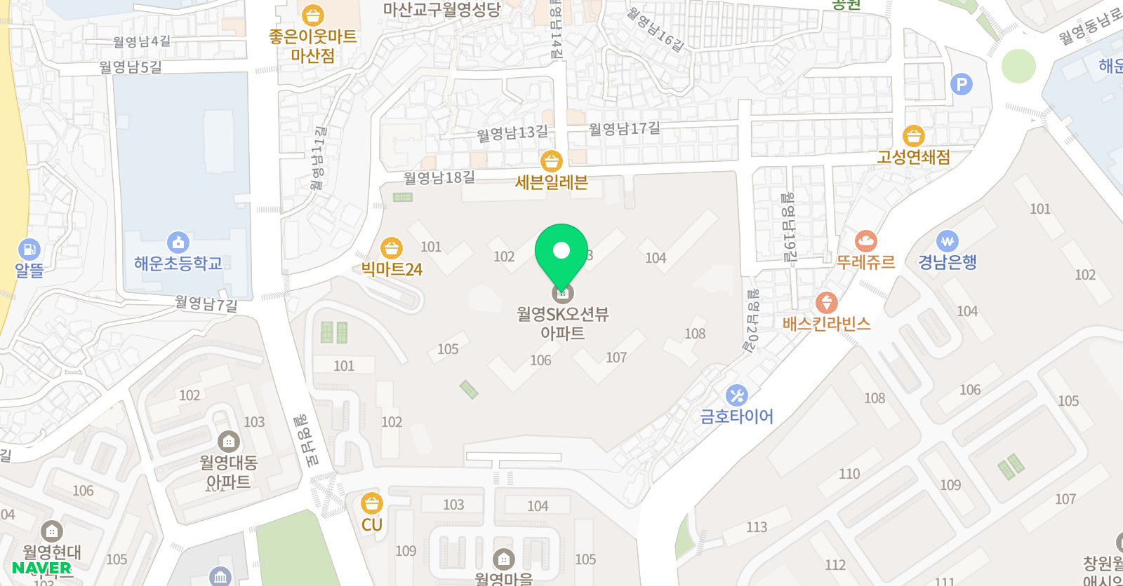 빨간펜 수학의달인 마산해운점 위치