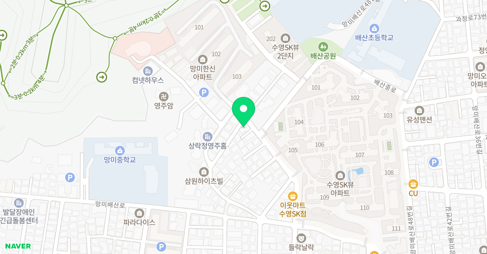 윤선생우리집앞 영어교실 배산 영어교습소 위치