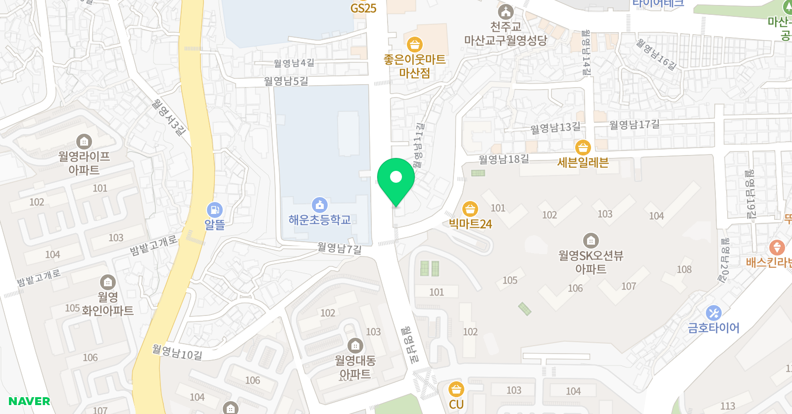 레디파워 점핑줄넘기클럽 마산월영점 위치