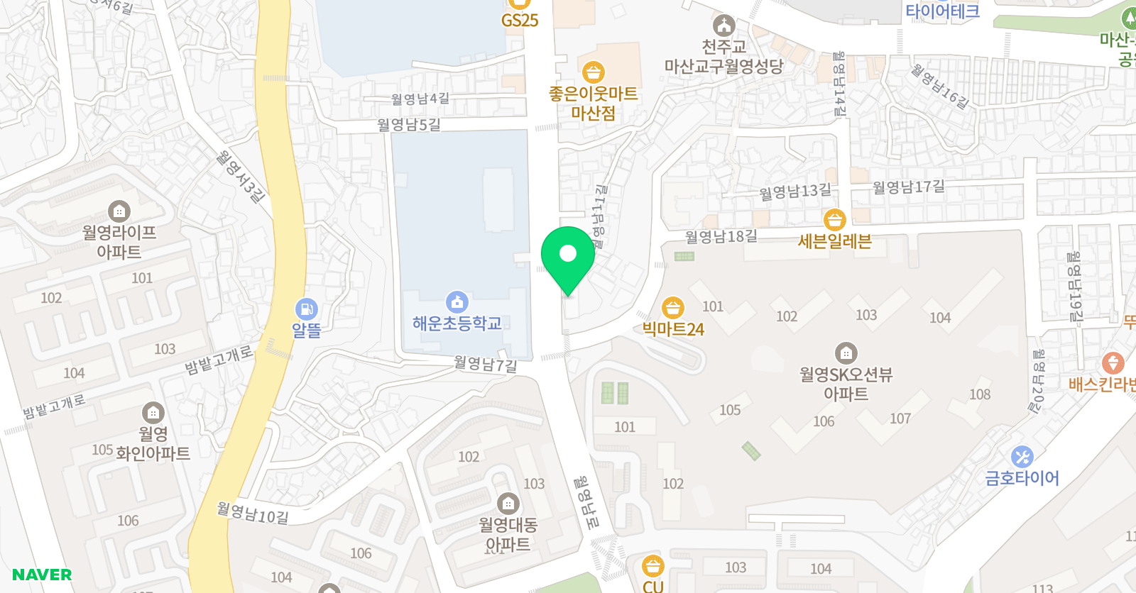 파머스 영어 월영캠퍼스 위치