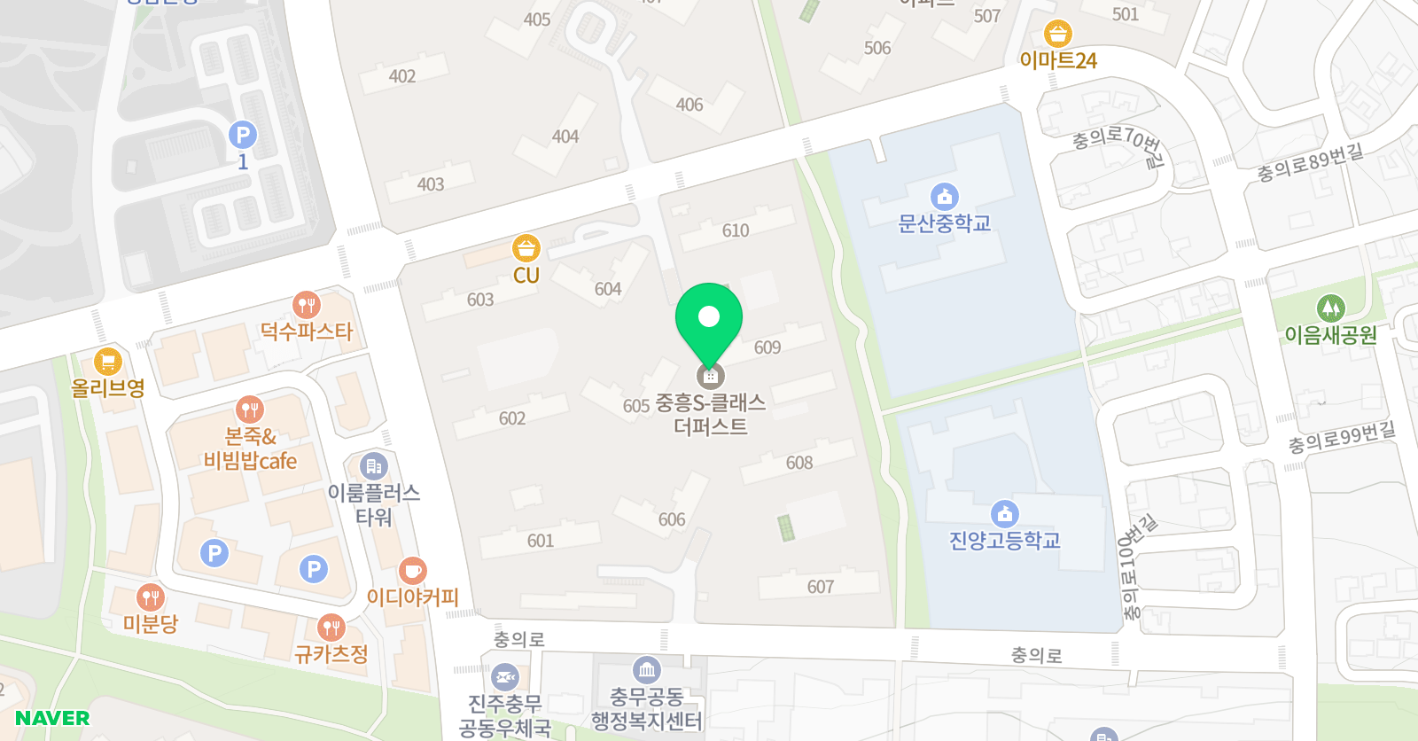 플레이팩토 진주중흥교육원 위치