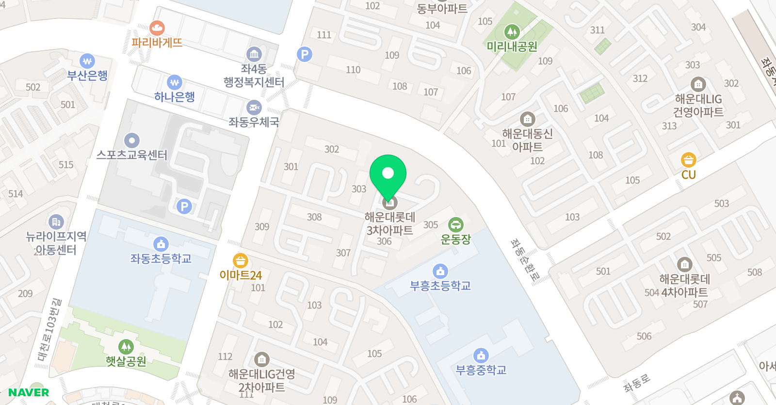 스마트해법 수학 롯데3차점 위치