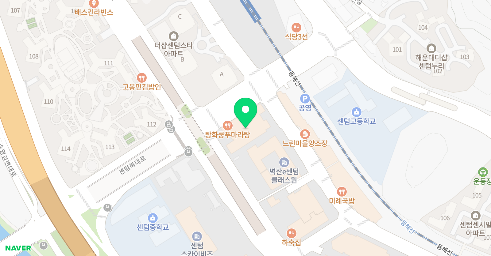 PK대치스파르타 해운대센텀점 2 위치
