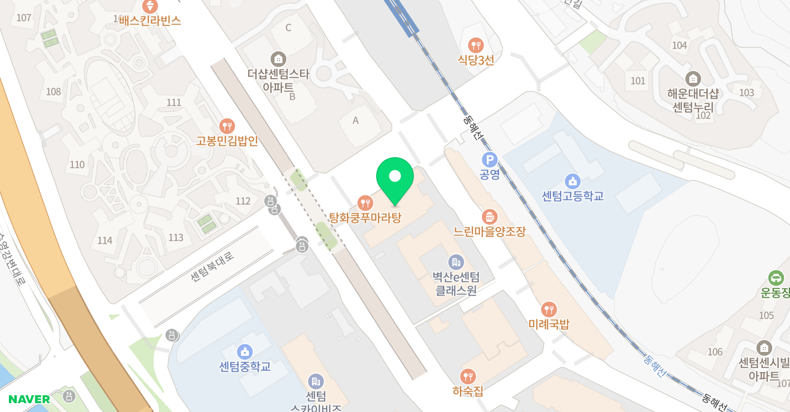 더바른 영어전문학원 위치