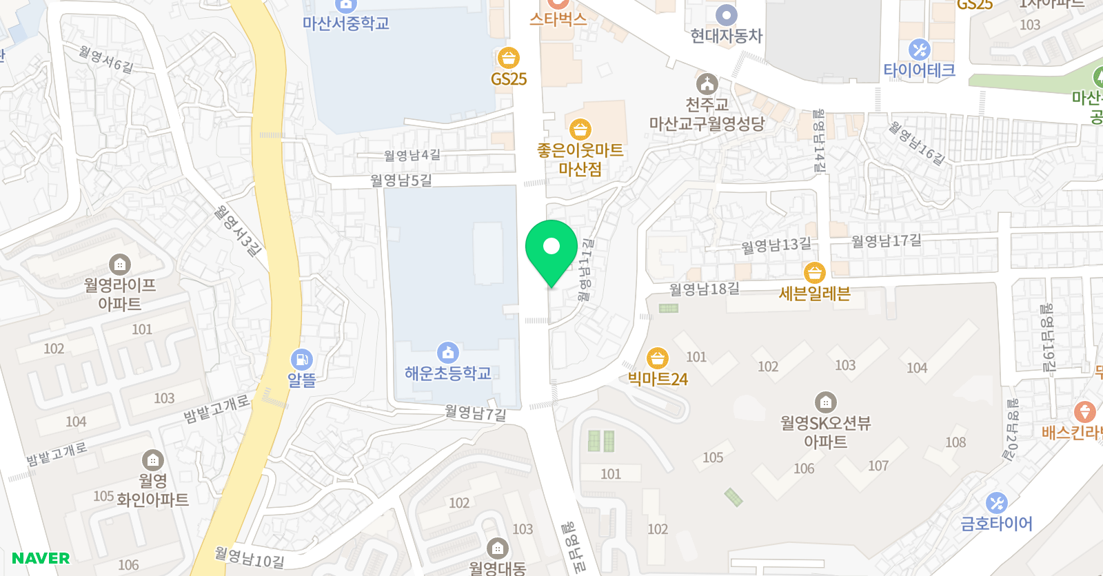베리따스 학원 위치