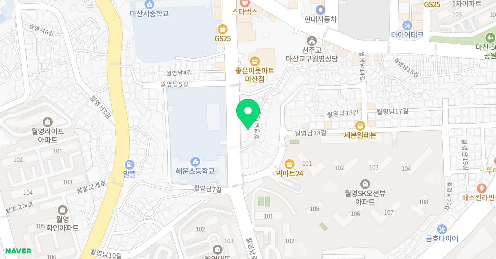 해운 태권도장 위치