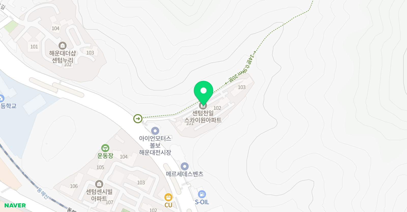 장아리 피아노학원 센텀시티점 위치