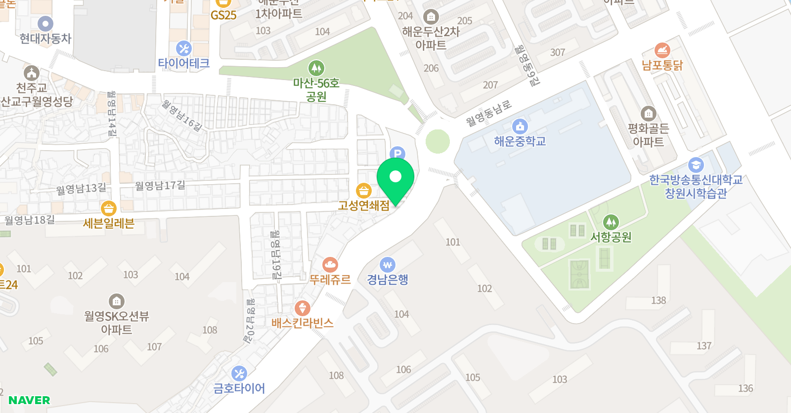 마인 영어국어학원 위치