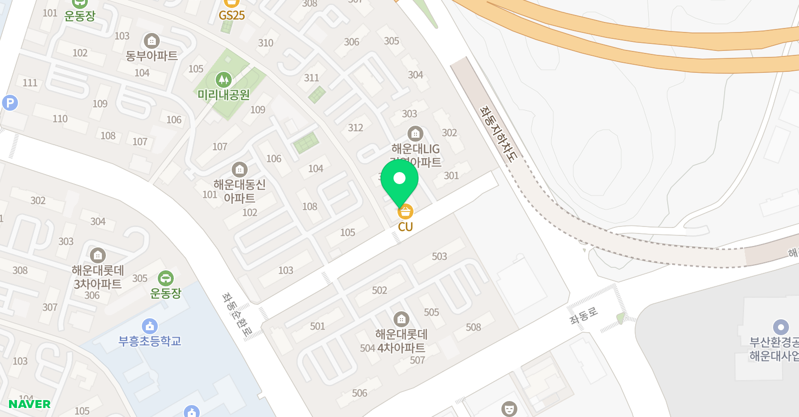 3030 영어 좌동부흥러닝센터 위치