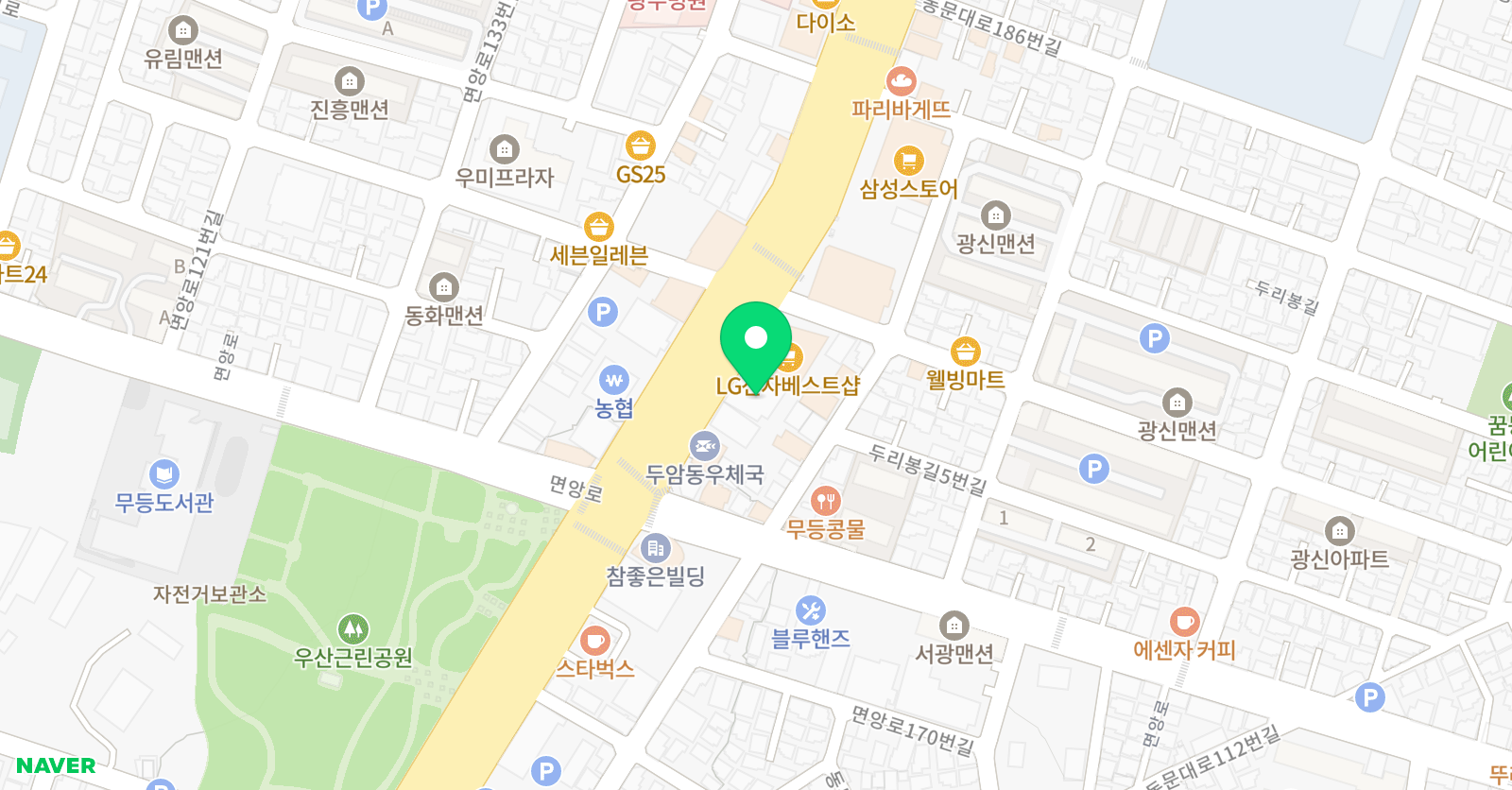 한우리독서토론논술 광주동문독서교실 위치