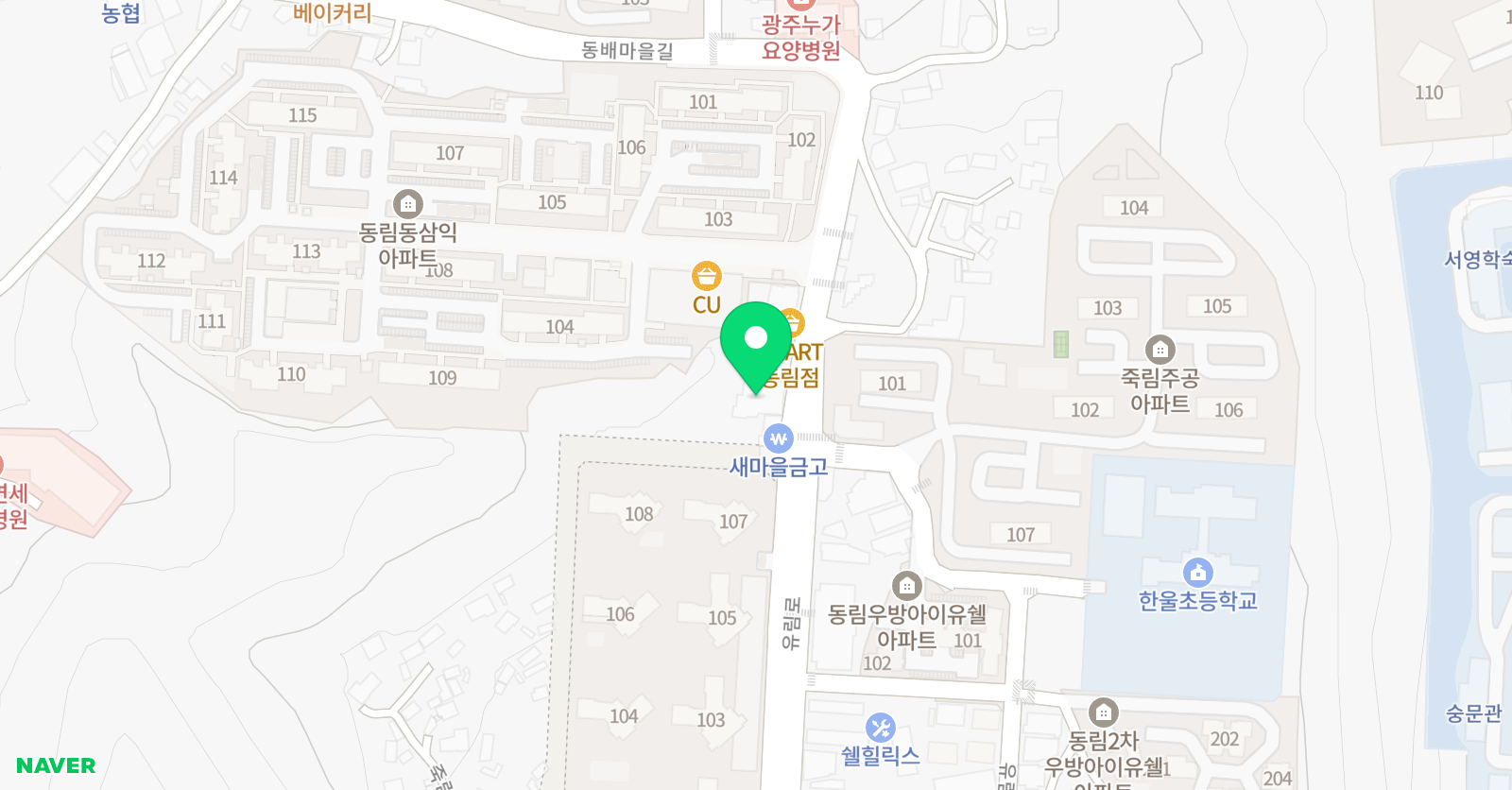 해피한미래아카데미 학원 위치