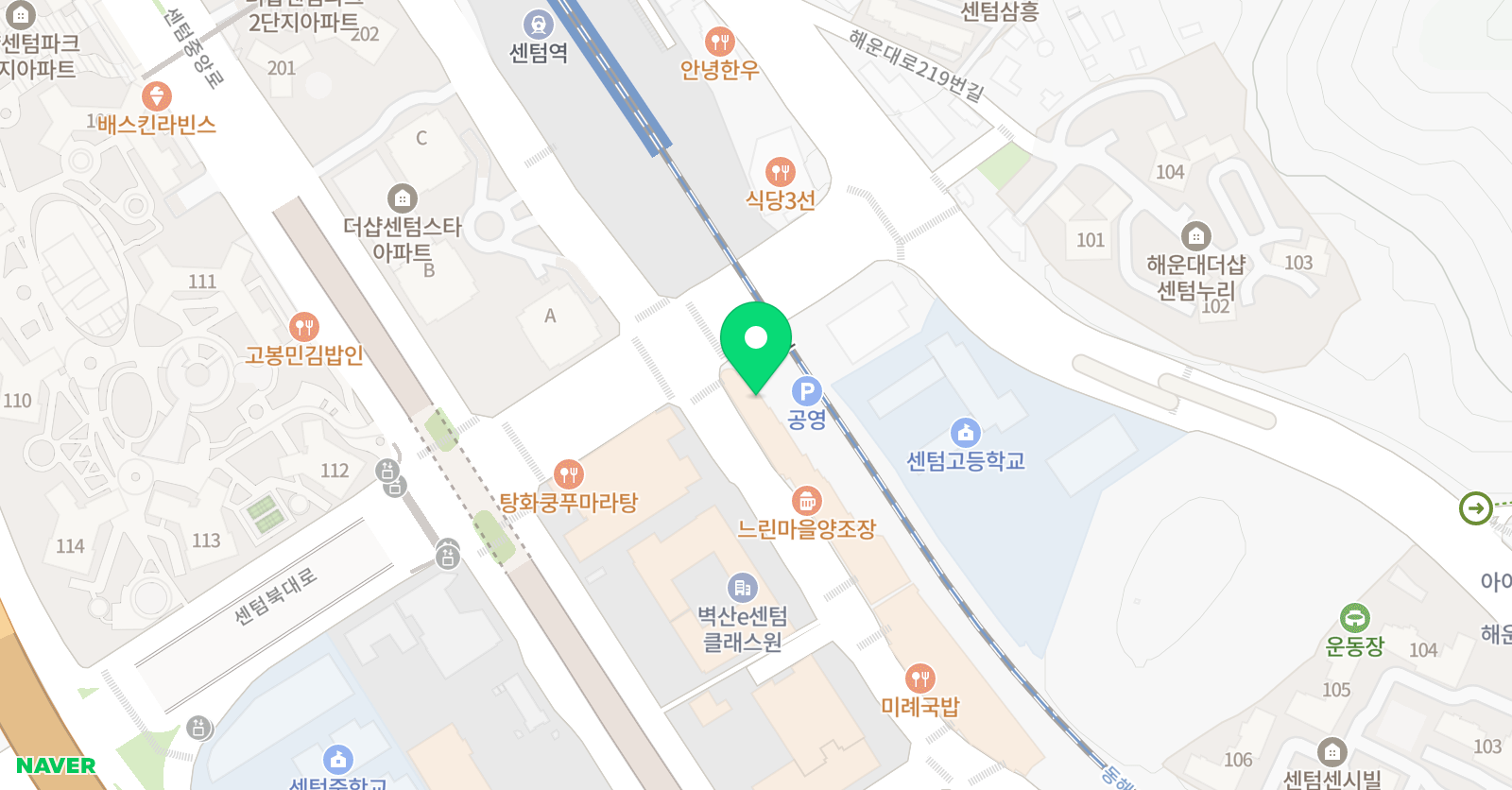 수앤지 수학국어학원 위치