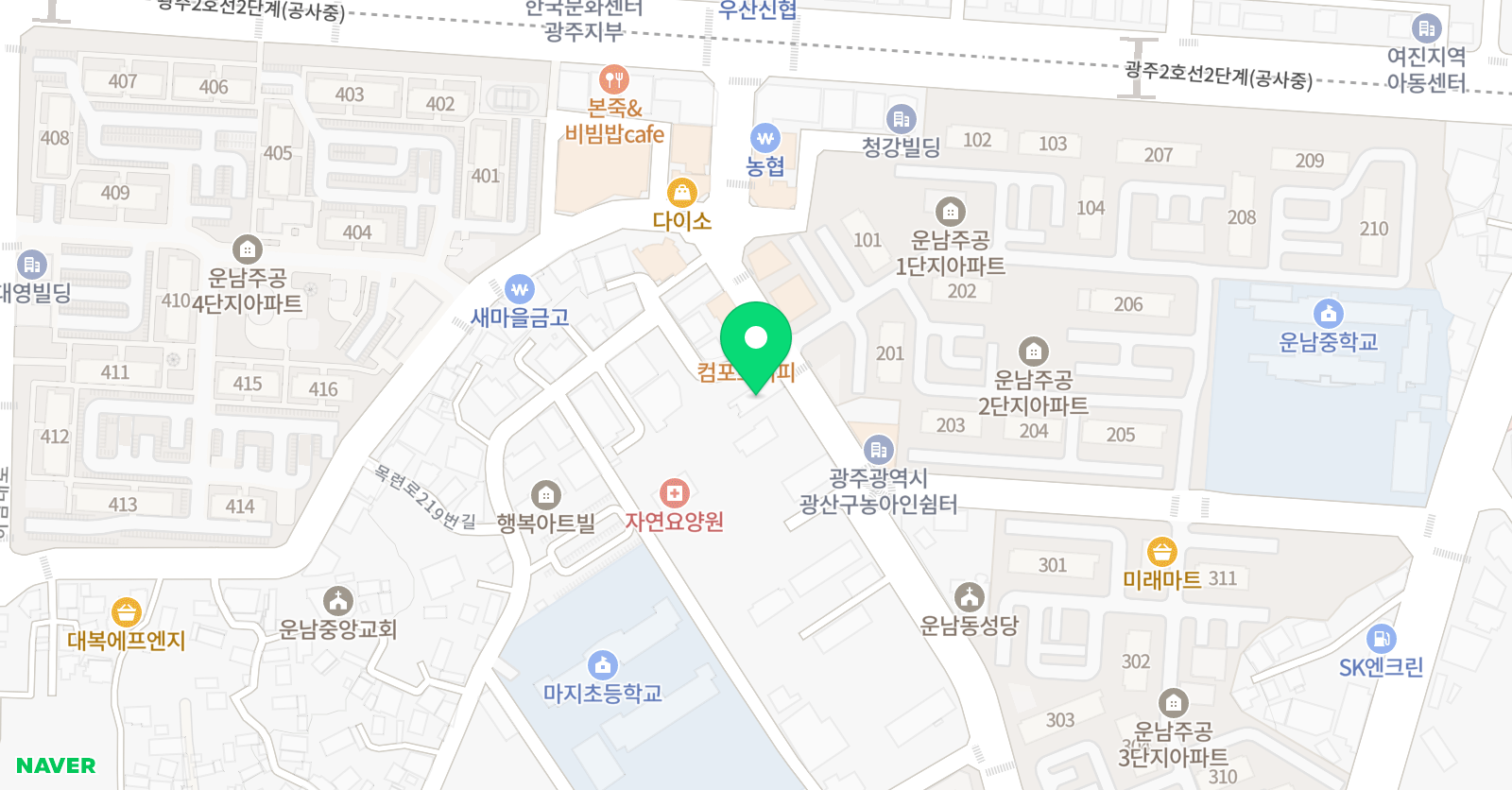 지원태권도&점핑팝줄넘기 위치