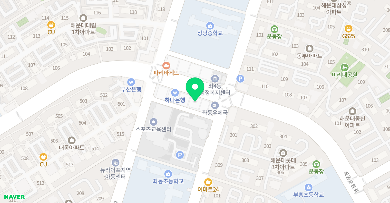 키즈엔 리딩학원 위치