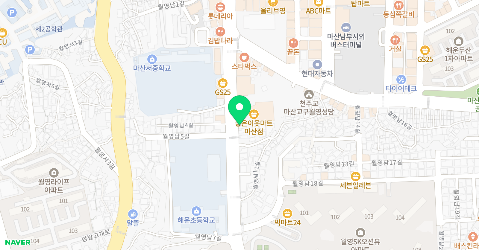 톡톡나무 어학원 위치