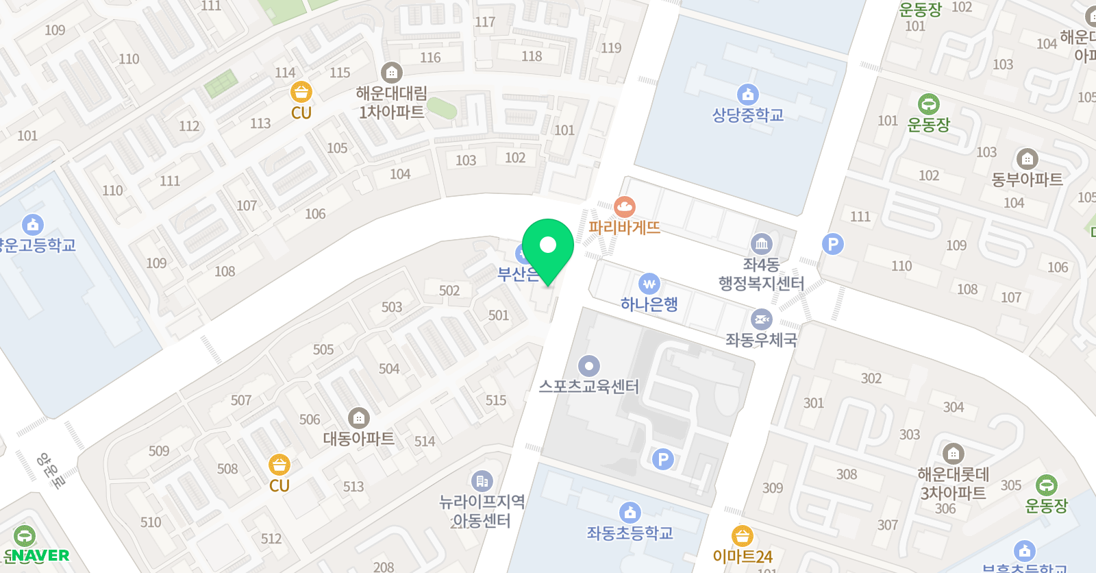 아트앤하트 미술교습소 해운대 대동 위치